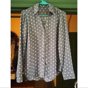 Express Slim Fit Portofino Blouse - Small